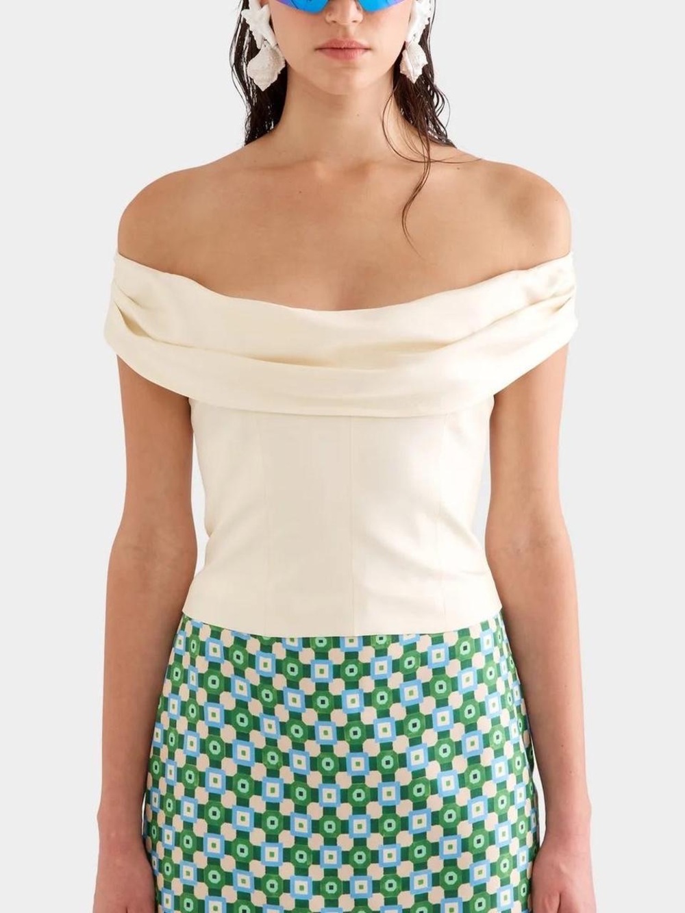 Venroy Silk Cowl Neck Bodice Top